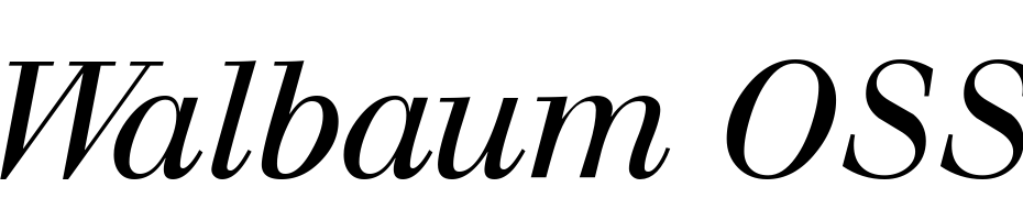 Walbaum OSSSK Italic Yazı tipi ücretsiz indir